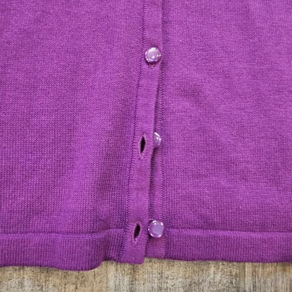 Bob Mackie Cardigan Women M Wearable Art Purple Sequin Beaded Embellished Top - Picture 5 of 10